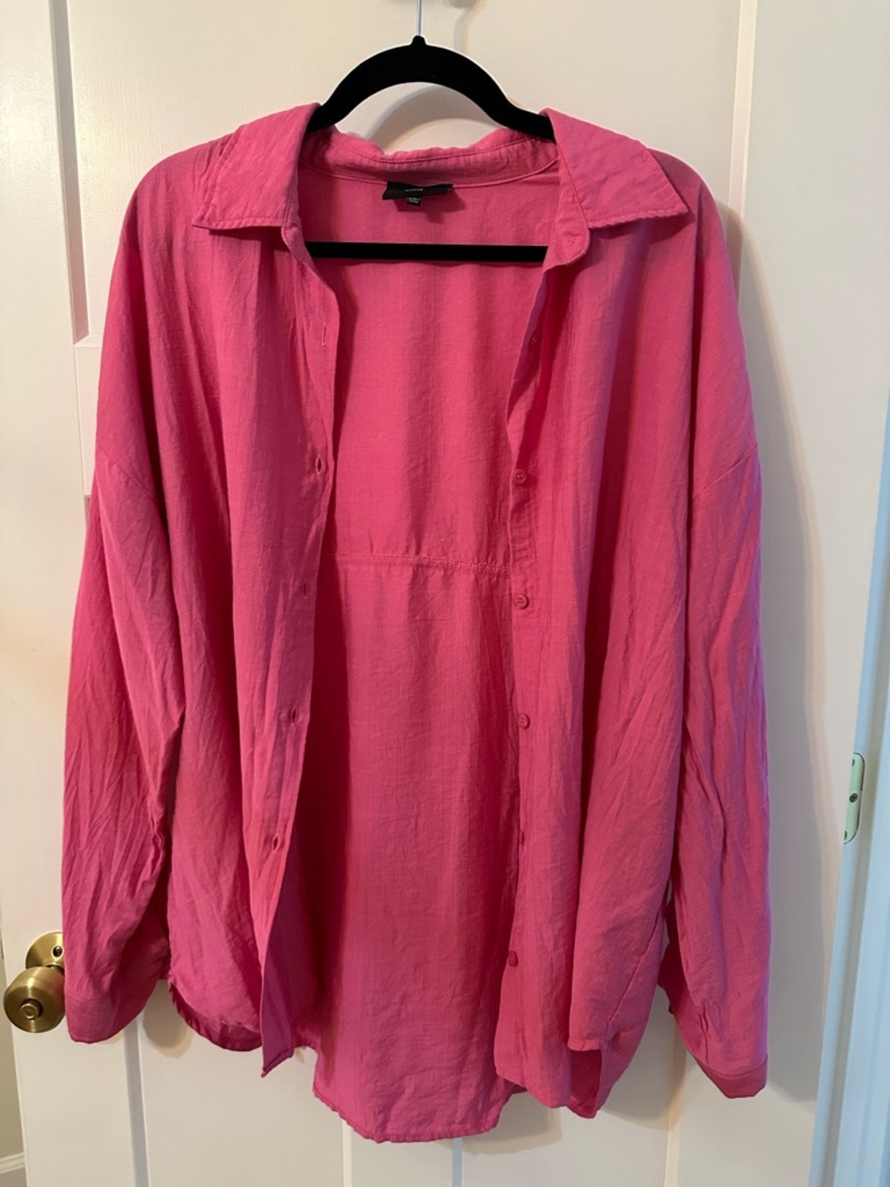 Vici Hot Pink Collared Button-Up Top
